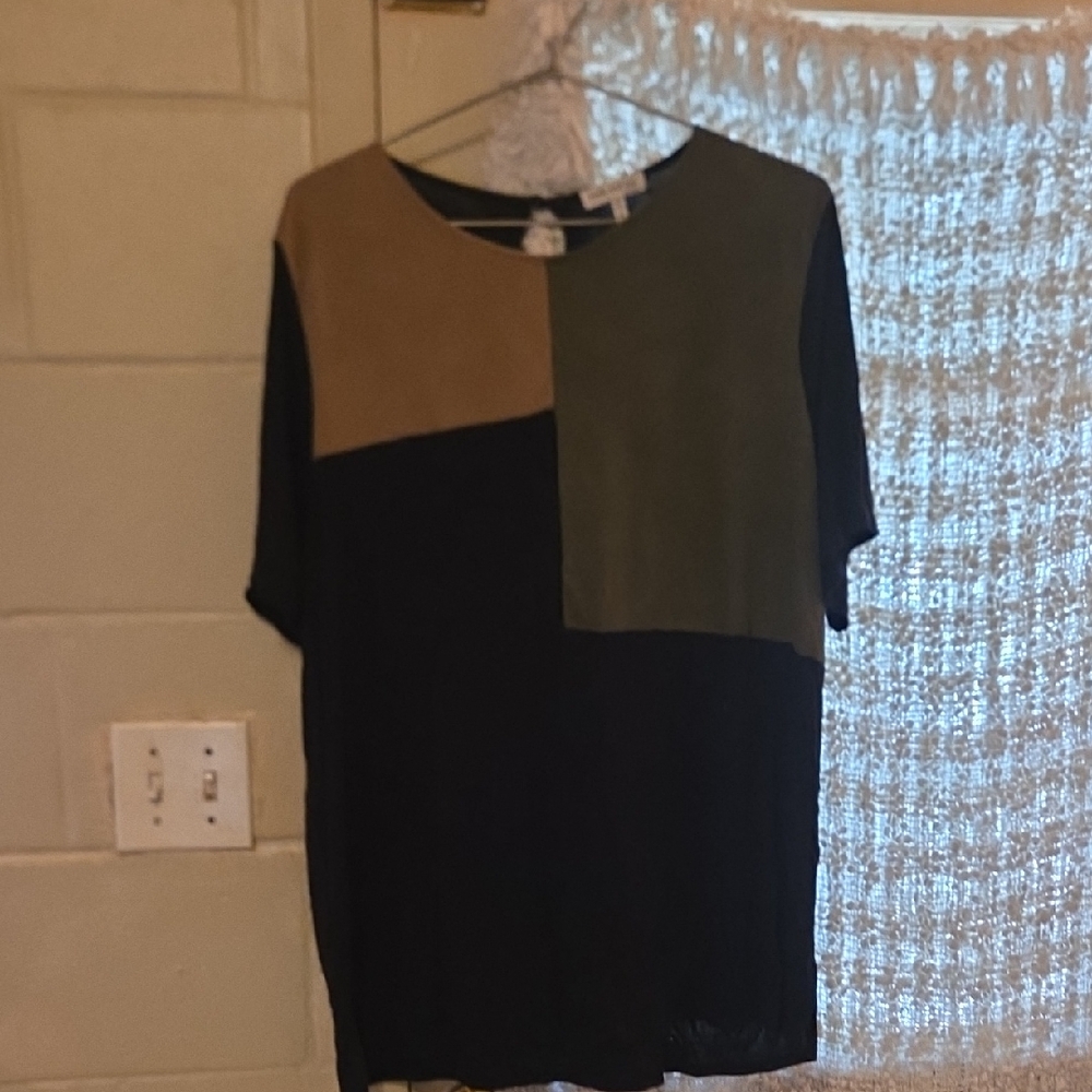 Faith and Joy Olive and Black Top
